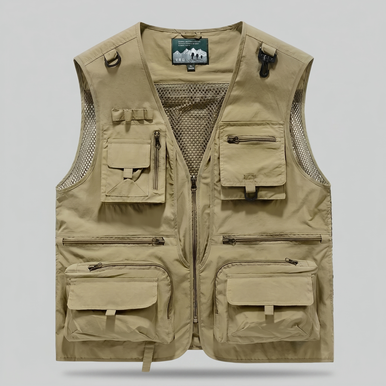 Men’s Multi-Pocket Outdoor Vest – Quick-Dry Mesh for Active Use