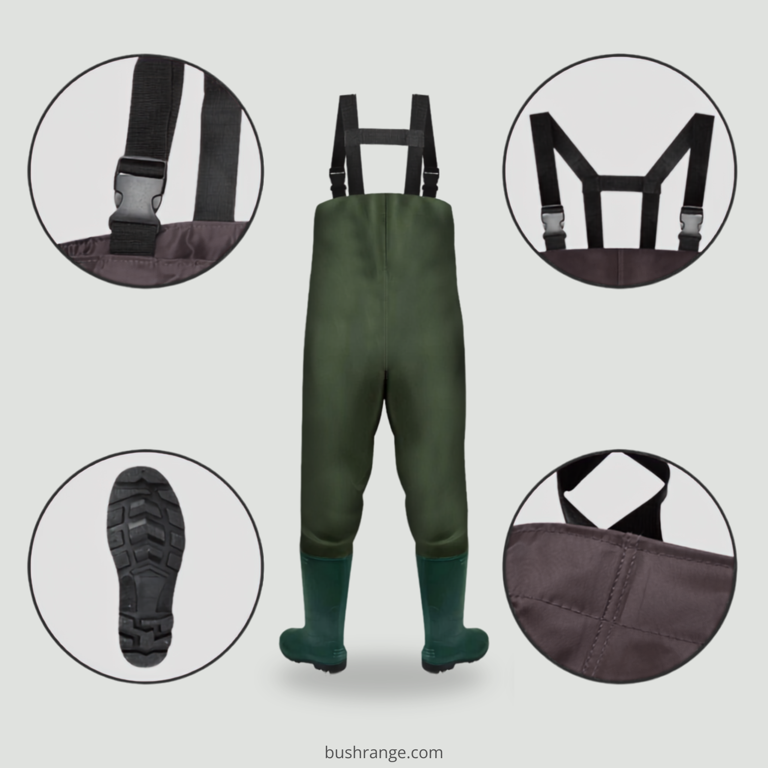 Fishing Waders with Integrated Boots