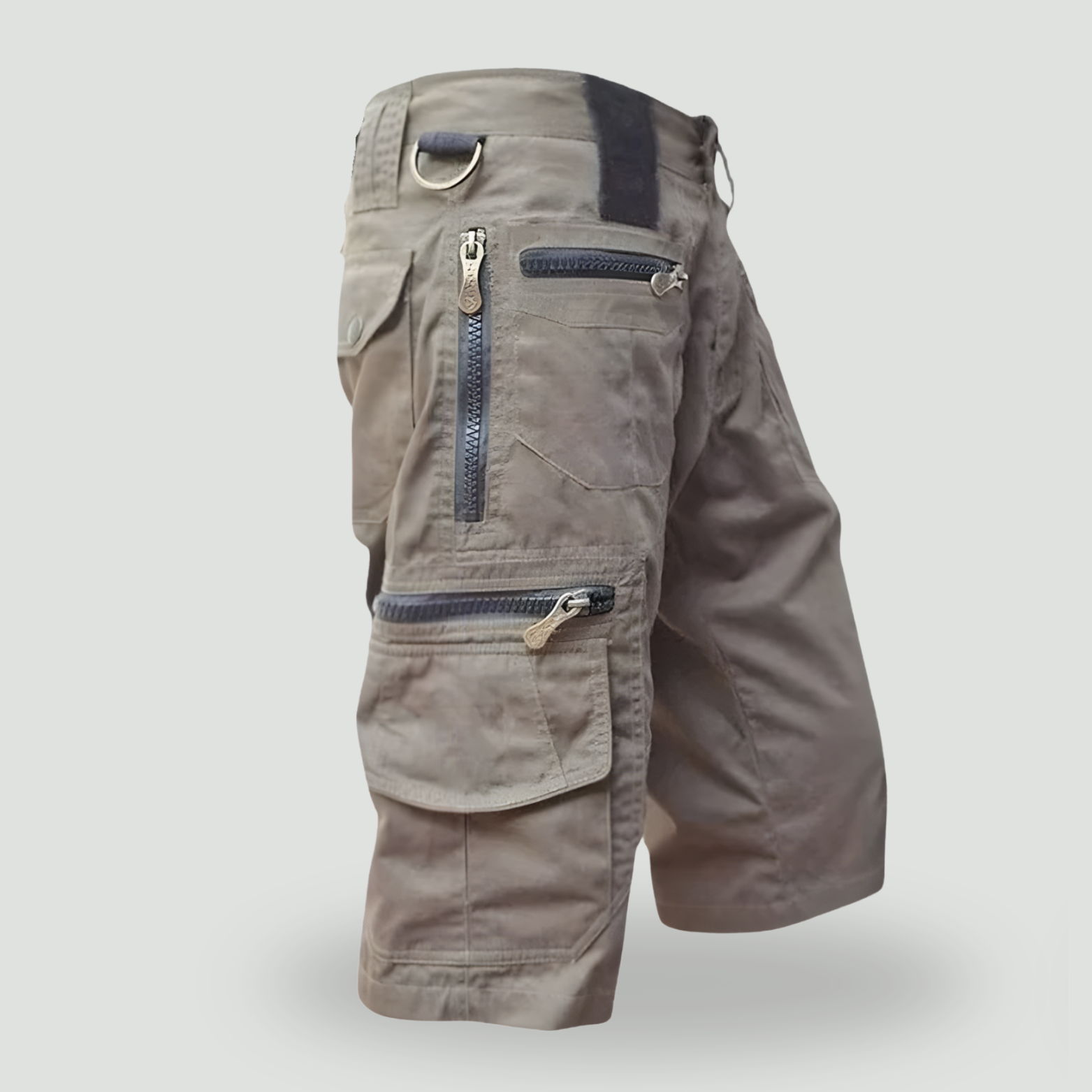 Men’s Outdoor Cargo Shorts – Zip Pockets for Hiking and Fishing