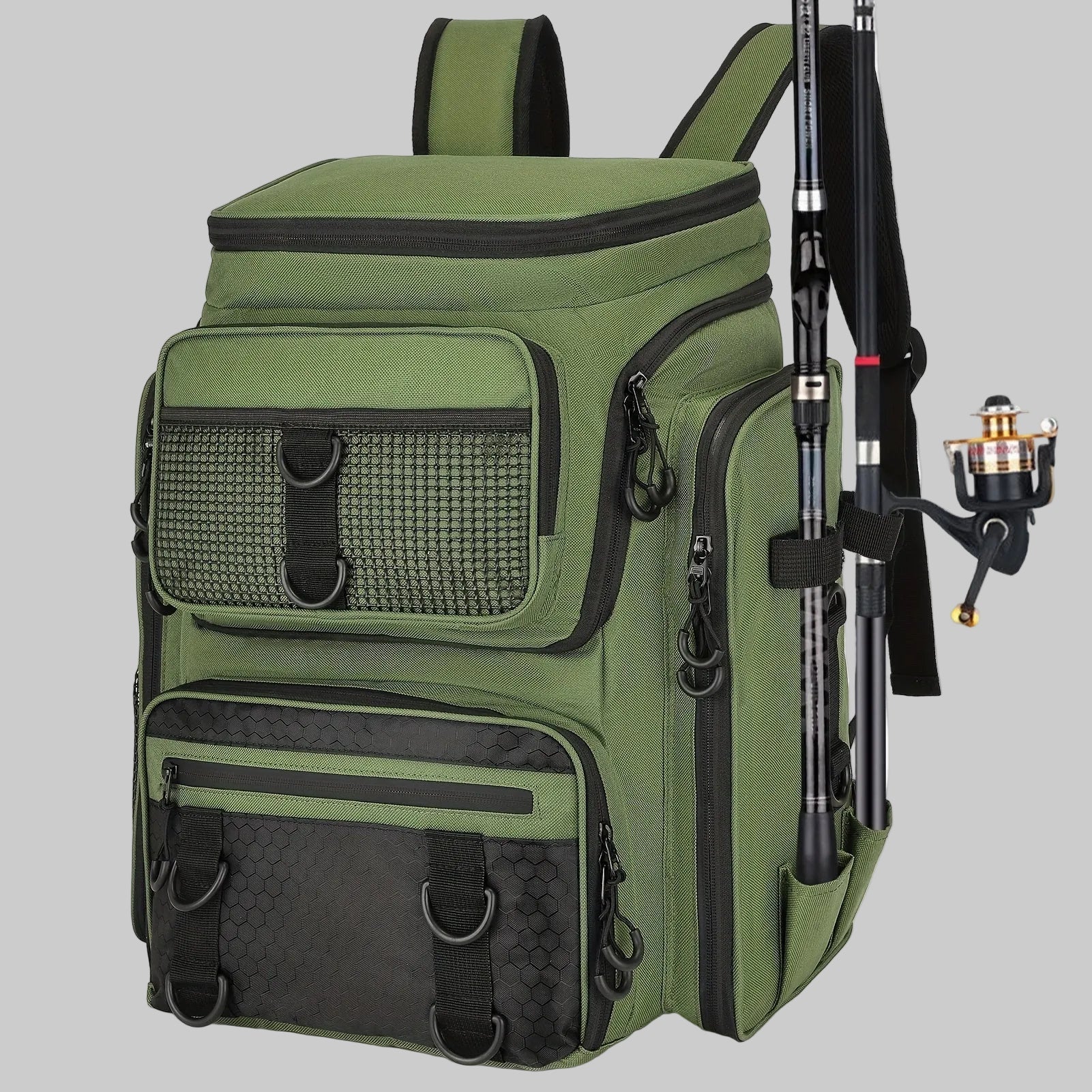 42L Fishing Backpack with Rod Holder – Large Capacity for Outdoor Gear – view 4