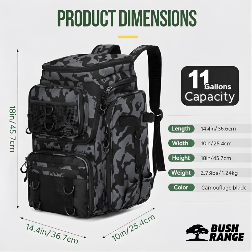 42L Fishing Backpack with Rod Holder – Large Capacity for Outdoor Gear – view 7