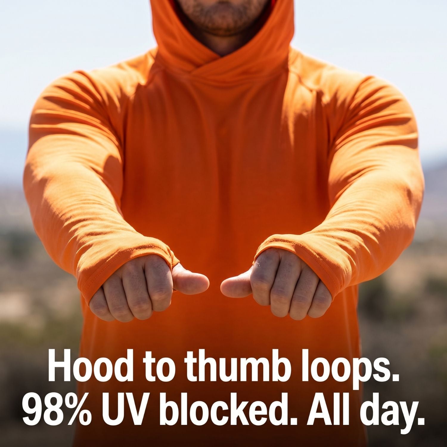 Men’s UPF 50+ Sun Hoodie – Lightweight Quick Dry Design