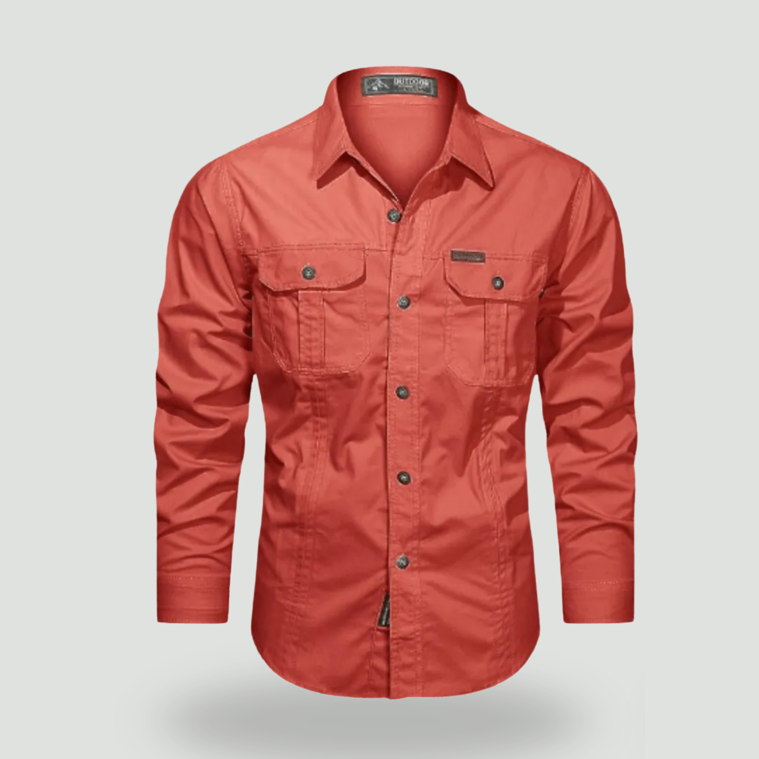 Lightweight Long-Sleeve Outdoor Shirt – Durable Cotton-Blend for Active Use