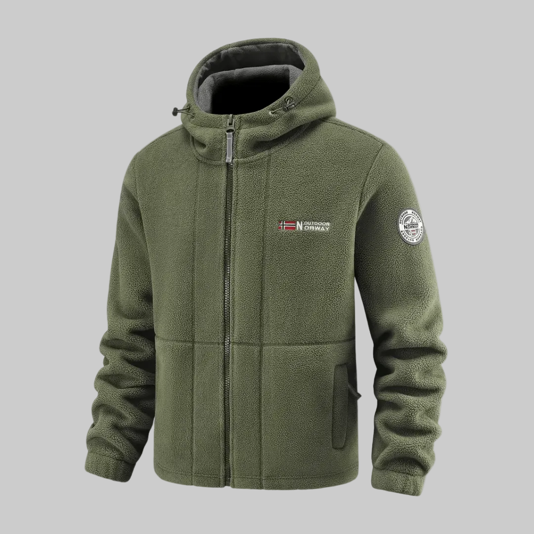 Men’s Fleece Jacket with Windproof Design – Warm Layer for Outdoor Use