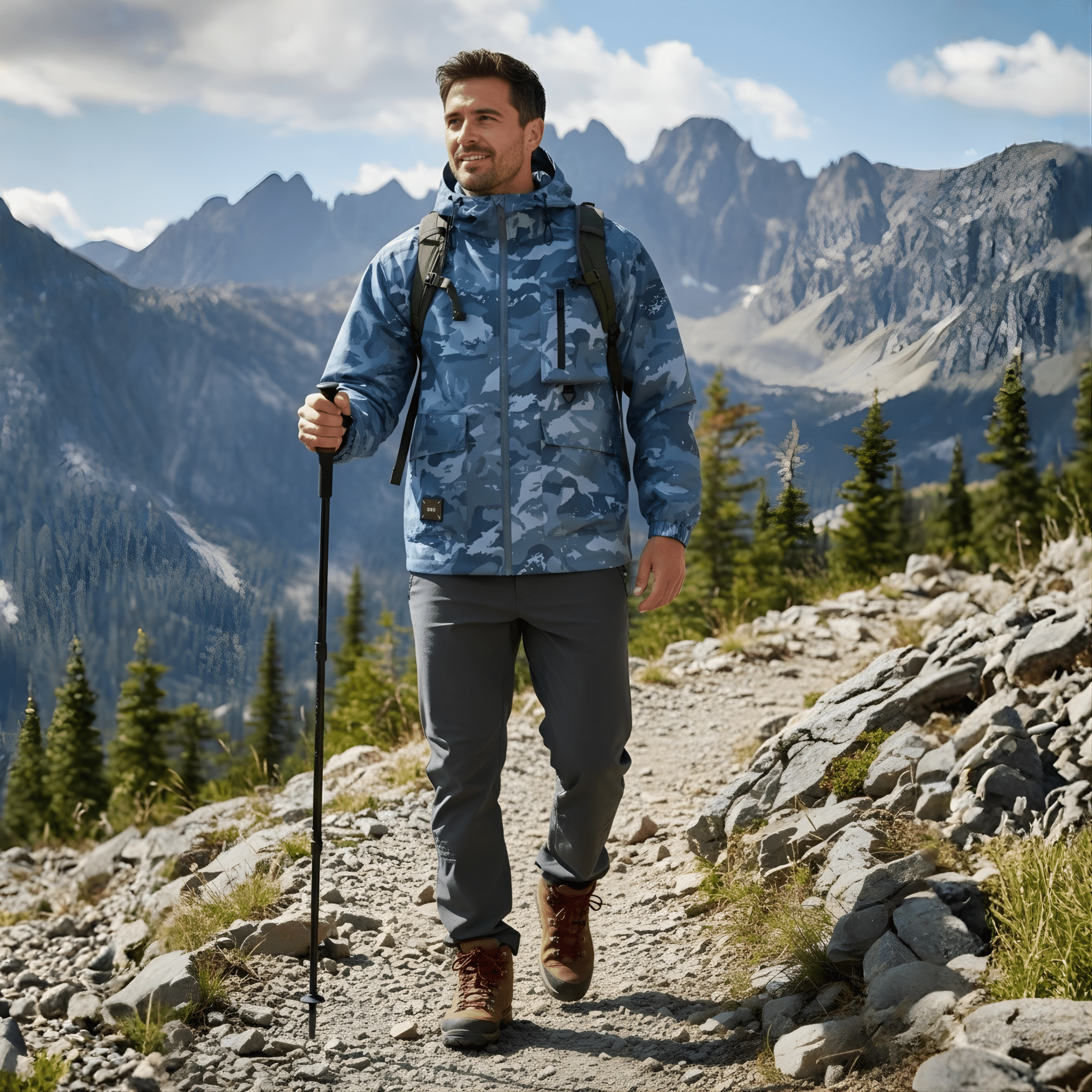 Camouflage Hooded Jacket – Functional Design with Large Pockets – view 2