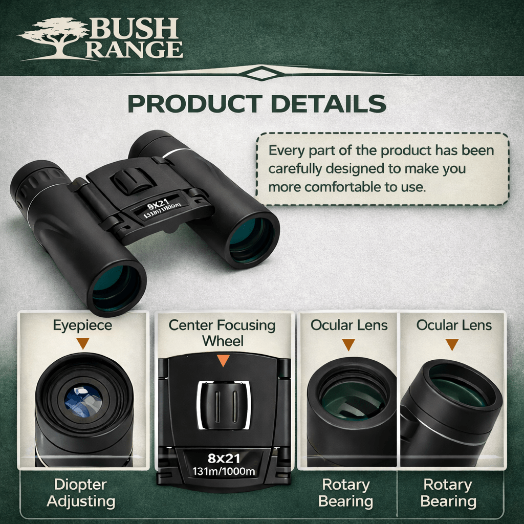 Compact binoculars – 8x magnification with foldable design – view 5