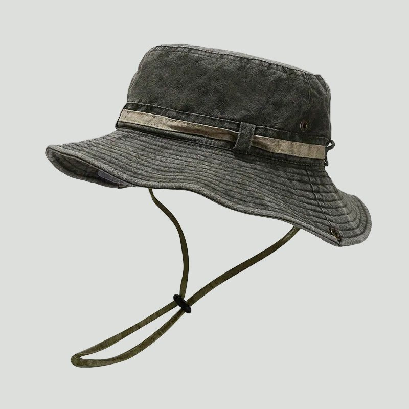 Cotton Boonie Hat – Packable Outdoor Sun Hat with Chin Strap – view 11