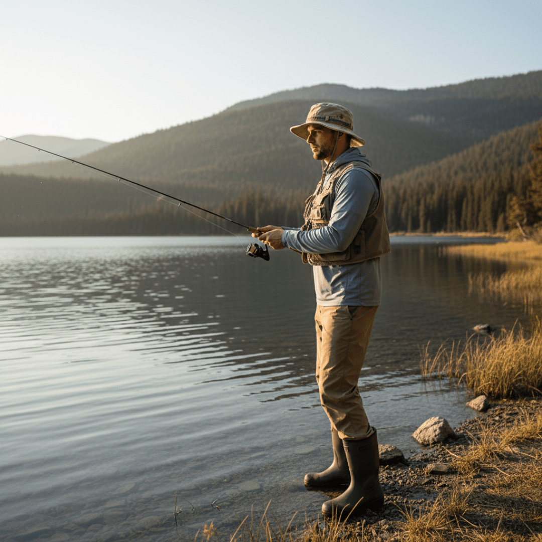 Cotton Boonie Hat – Packable Outdoor Sun Hat with Chin Strap – view 5