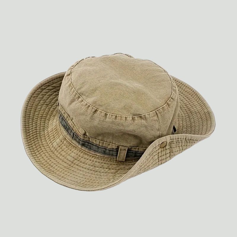 Cotton Boonie Hat – Packable Outdoor Sun Hat with Chin Strap – view 7