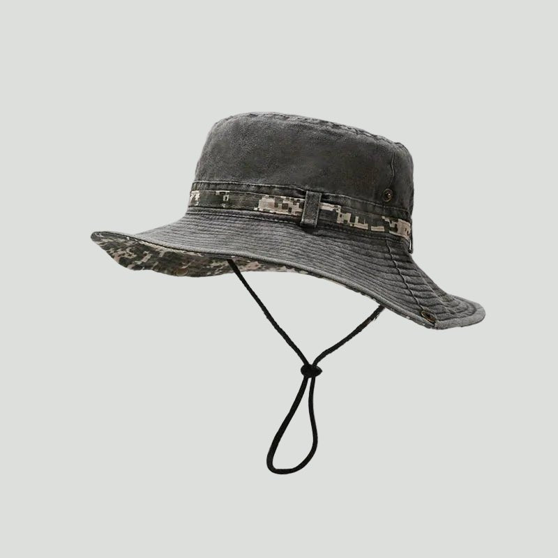 Cotton Boonie Hat – Packable Outdoor Sun Hat with Chin Strap – view 12