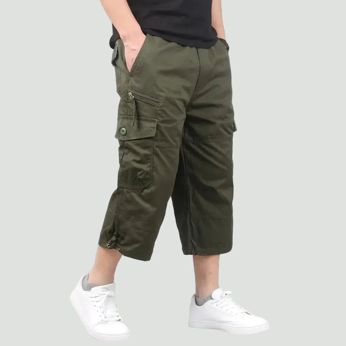 Lightweight Loose-Fit Cargo Shorts – Multi-Pocket Outdoor Wear – view 4