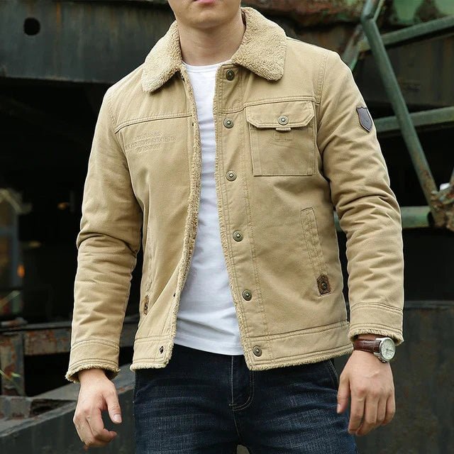Men’s Insulated Outdoor Jacket – Lined Cargo Design – view 10