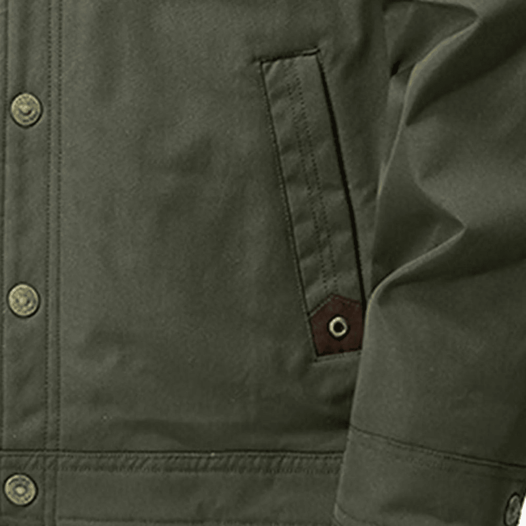 Men’s Insulated Outdoor Jacket – Lined Cargo Design – view 5