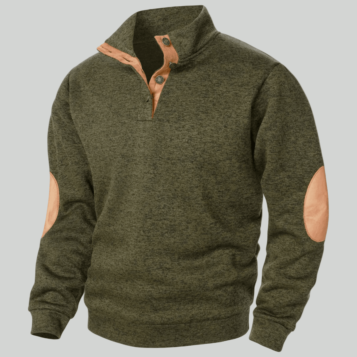 Men’s Knitted Outdoor Sweater – Stand Collar for Cold Weather Use – view 4