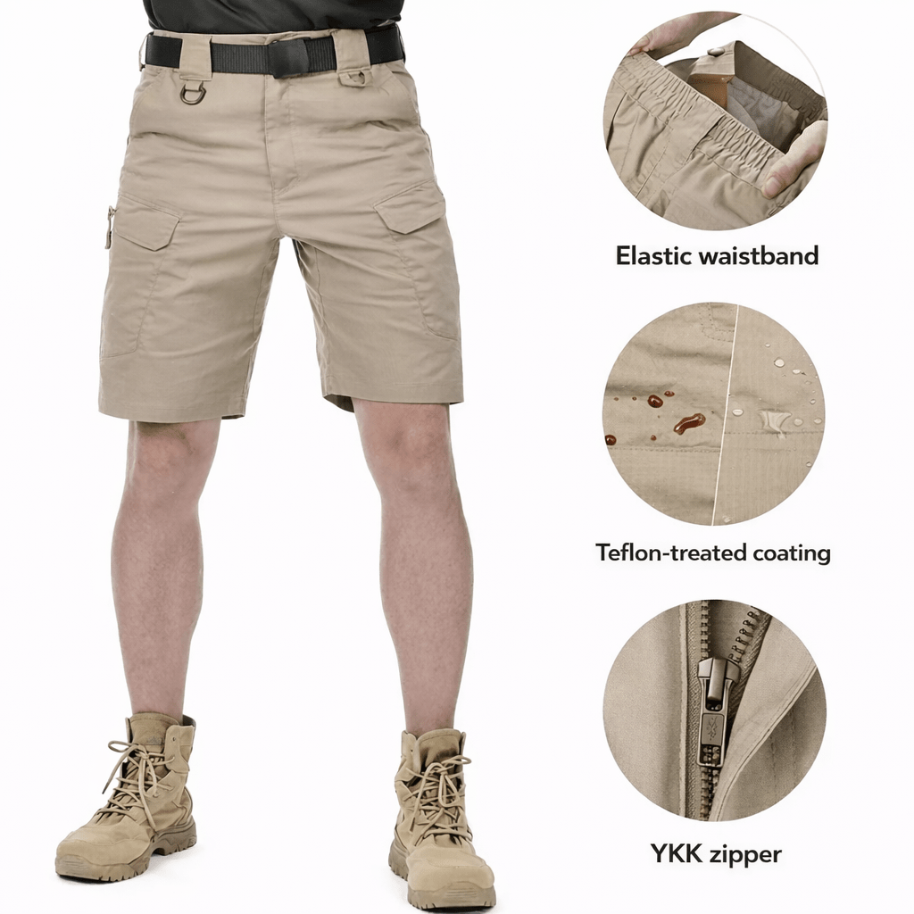 Men’s Outdoor Cargo Shorts – Elastic Waist Design with 6 Pockets – view 15