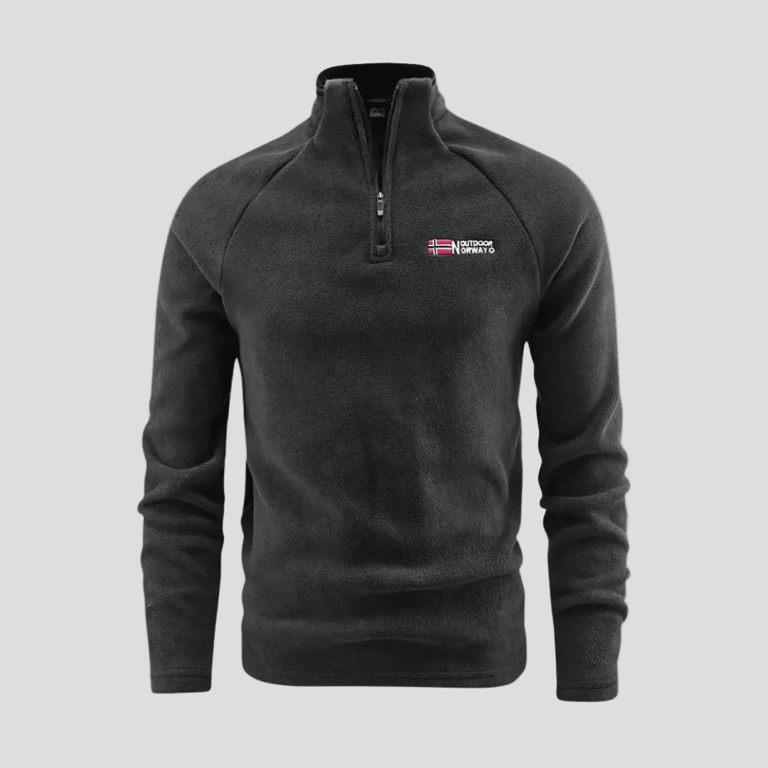 Men’s Thermal Fleece Half-Zip Jacket – Breathable Mid-Layer for Cold Weather