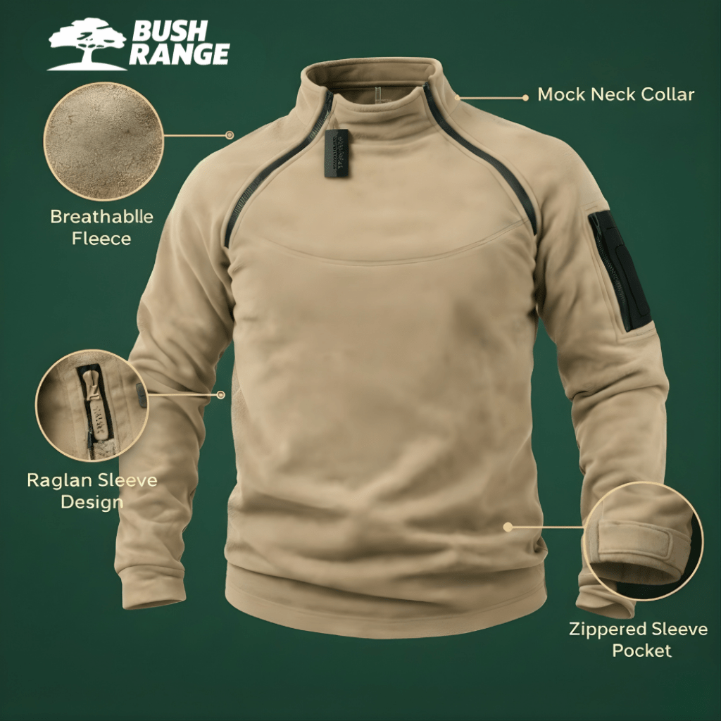Men’s Warm Fleece Pullover – Breathable Layer for Outdoor Use – view 6