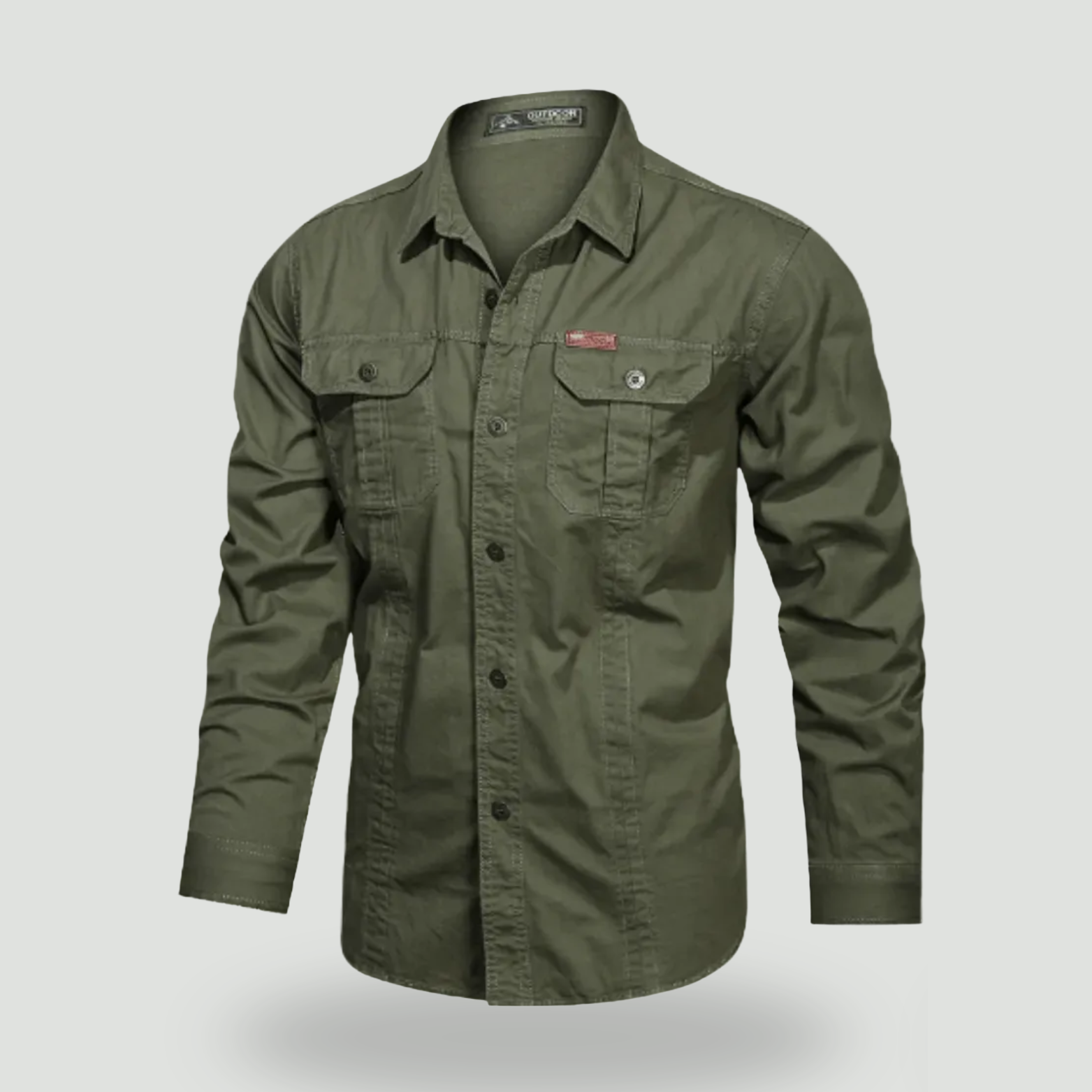 Lightweight Long-Sleeve Outdoor Shirt – Durable Cotton-Blend for Active Use