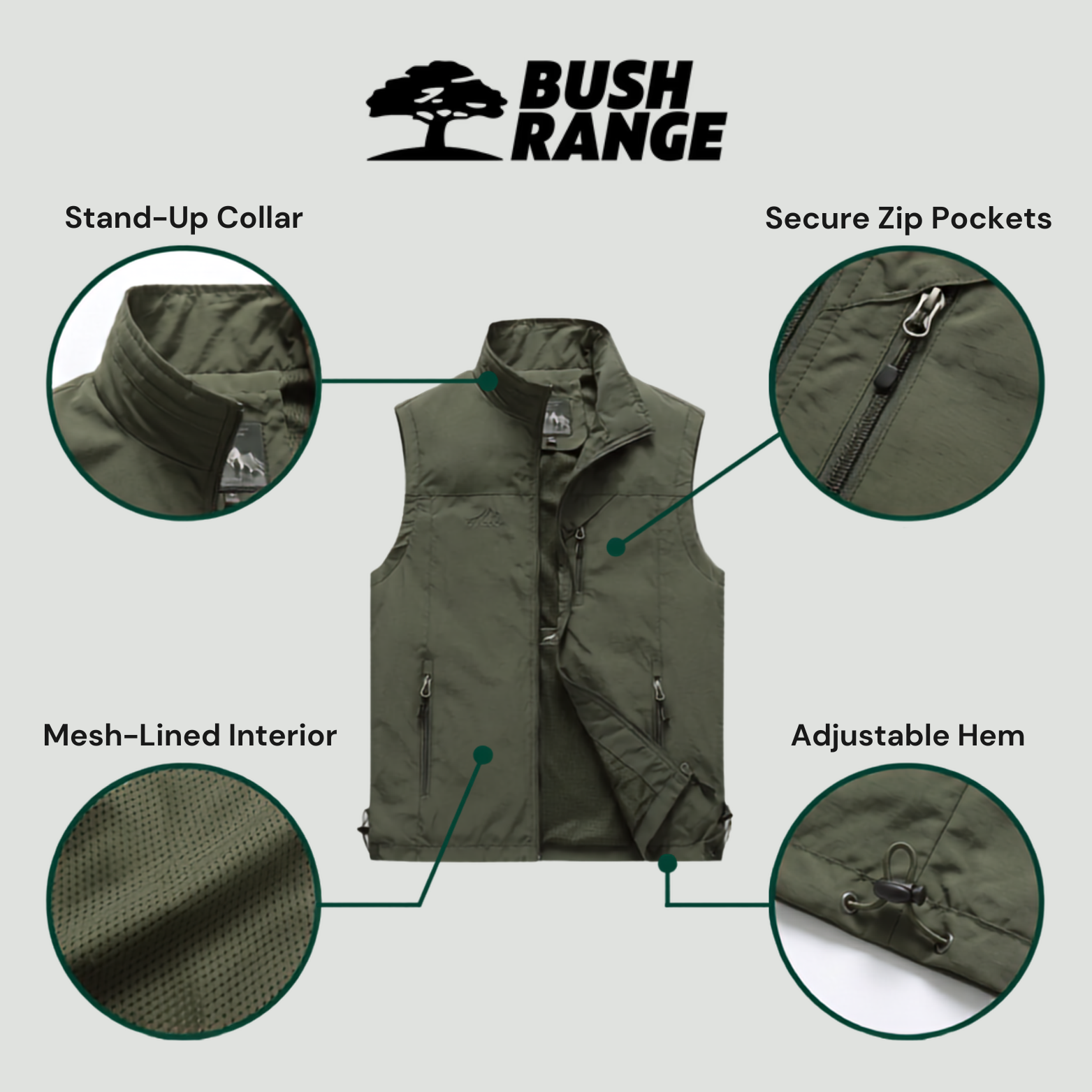 Lightweight Breathable Hiking Vest – Multi-Pocket Outdoor Layer