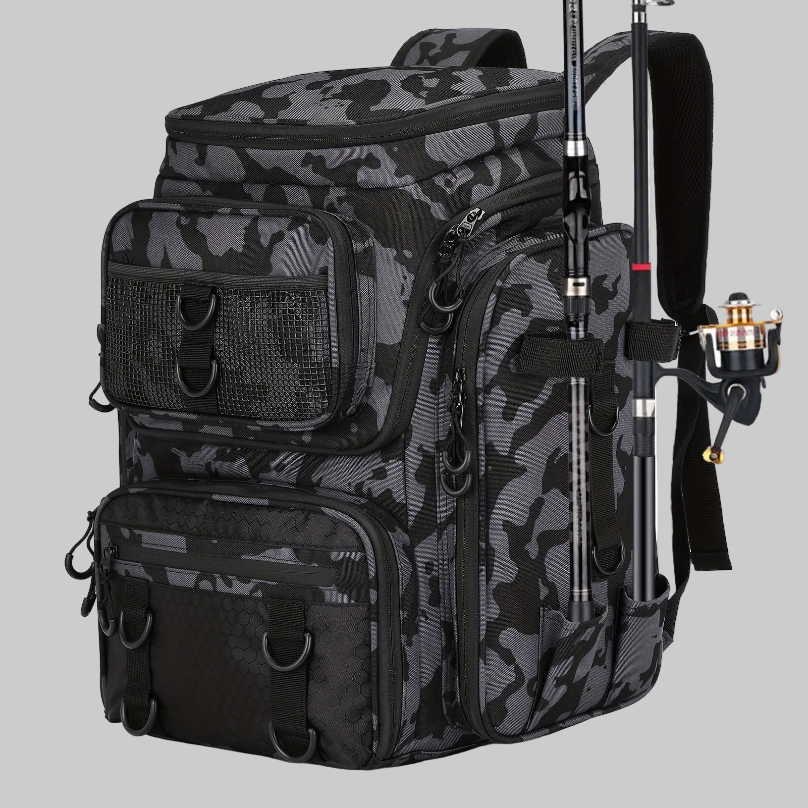 42L Fishing Backpack with Rod Holder – Large Capacity for Outdoor Gear – view 3