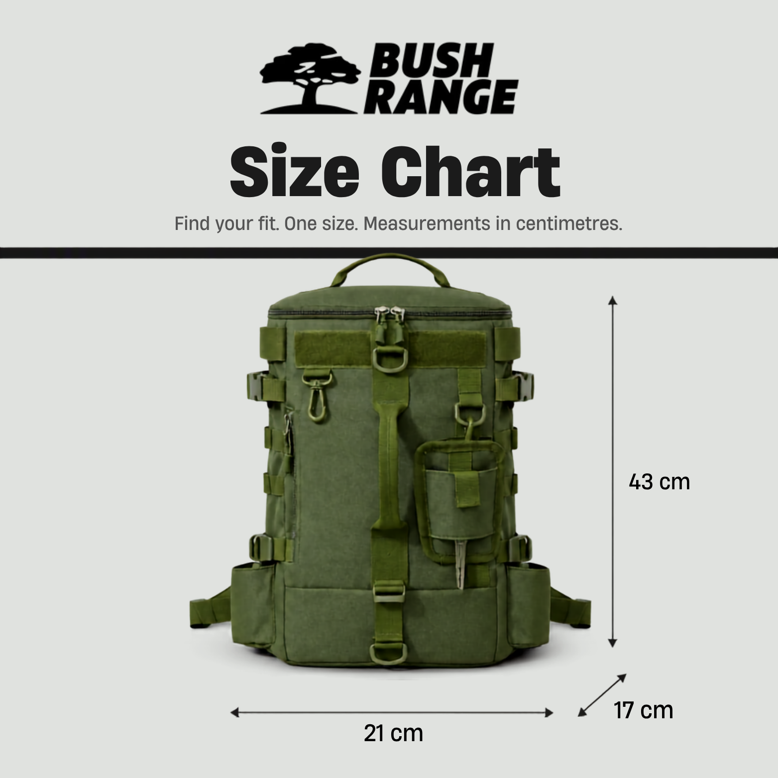 Fishing Backpack with Built In Rod Holders and MOLLE System for Tackle Storage