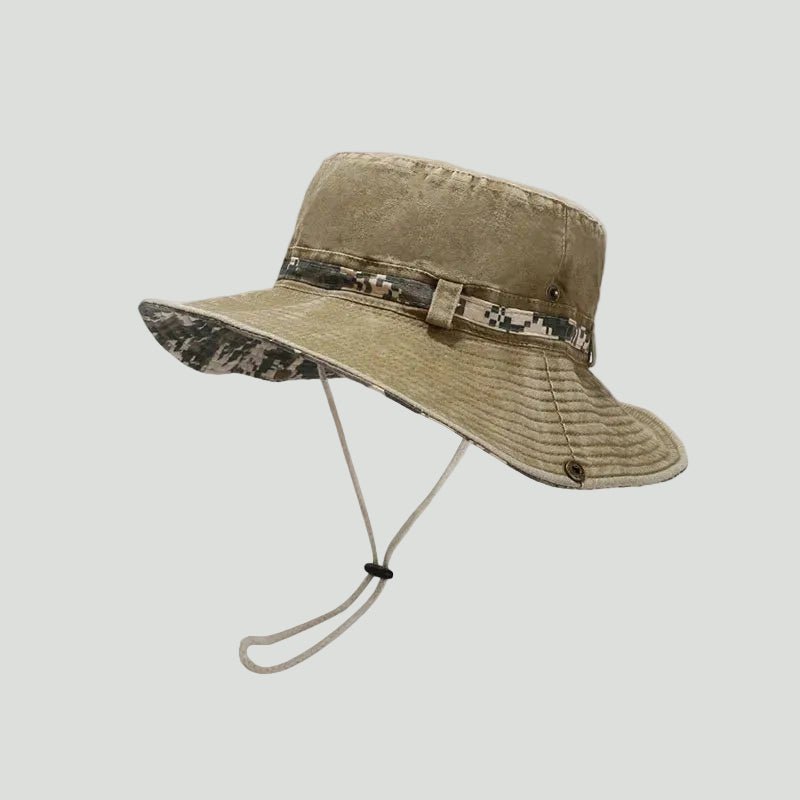 Cotton Boonie Hat – Packable Outdoor Sun Hat with Chin Strap – view 10