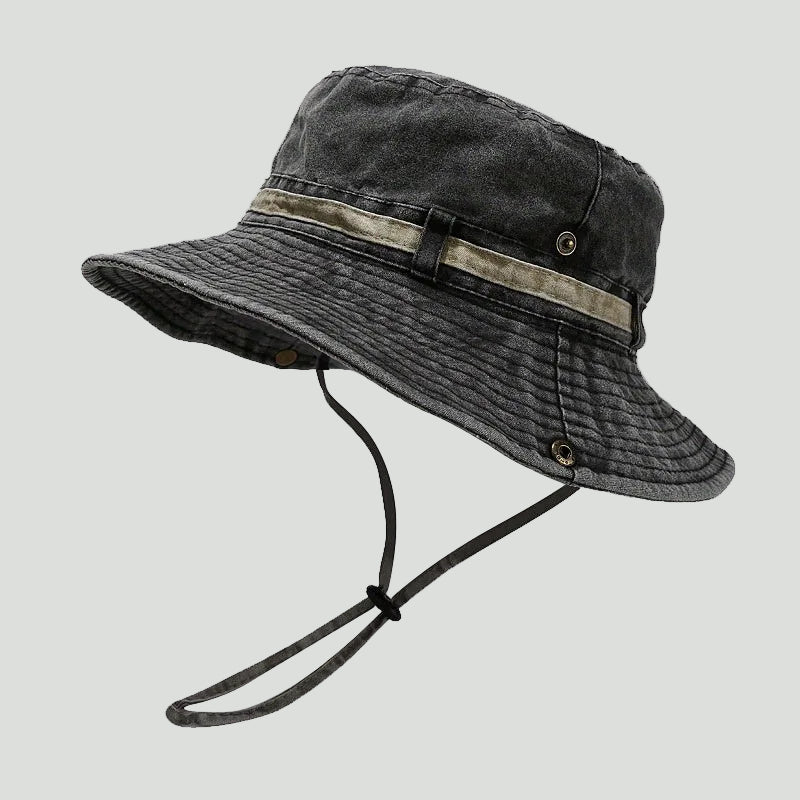 Cotton Boonie Hat – Packable Outdoor Sun Hat with Chin Strap – view 9
