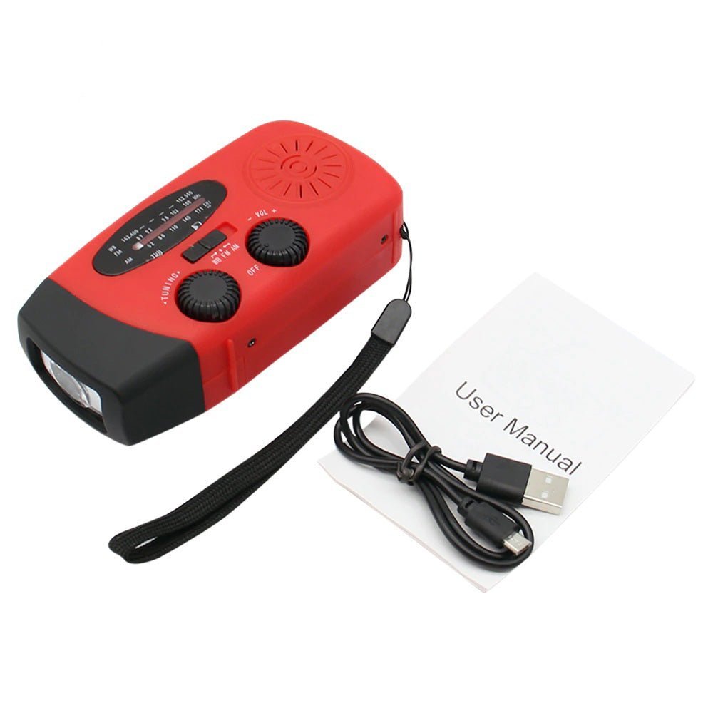 Emergency Hand Crank Radio with Solar & USB Charging – view 3