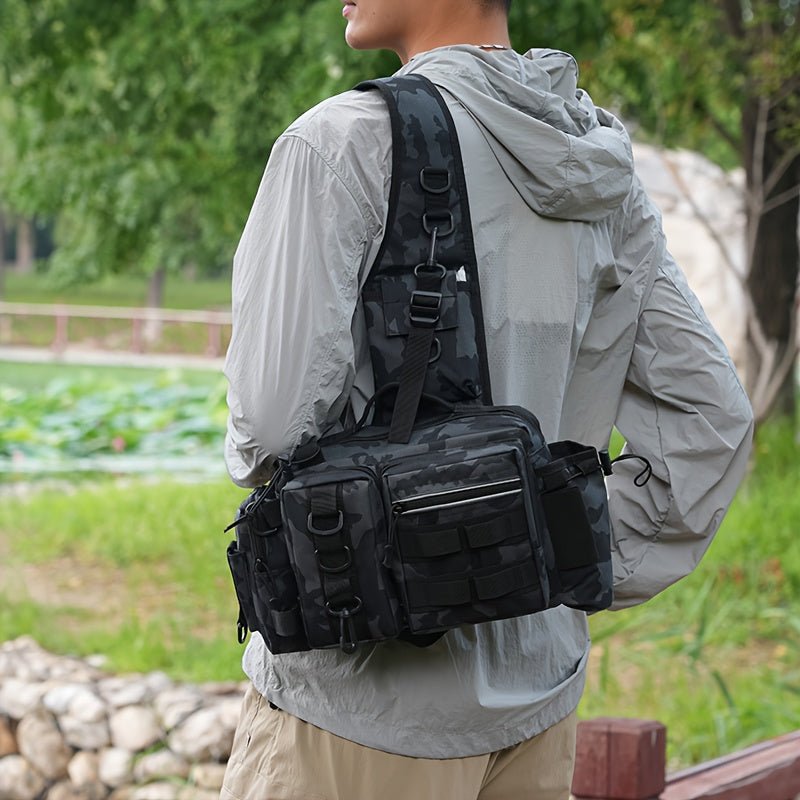 Heavy-Duty Fishing Backpack with Rod Holder – Multi-Compartment Outdoor Gear Pack – view 16