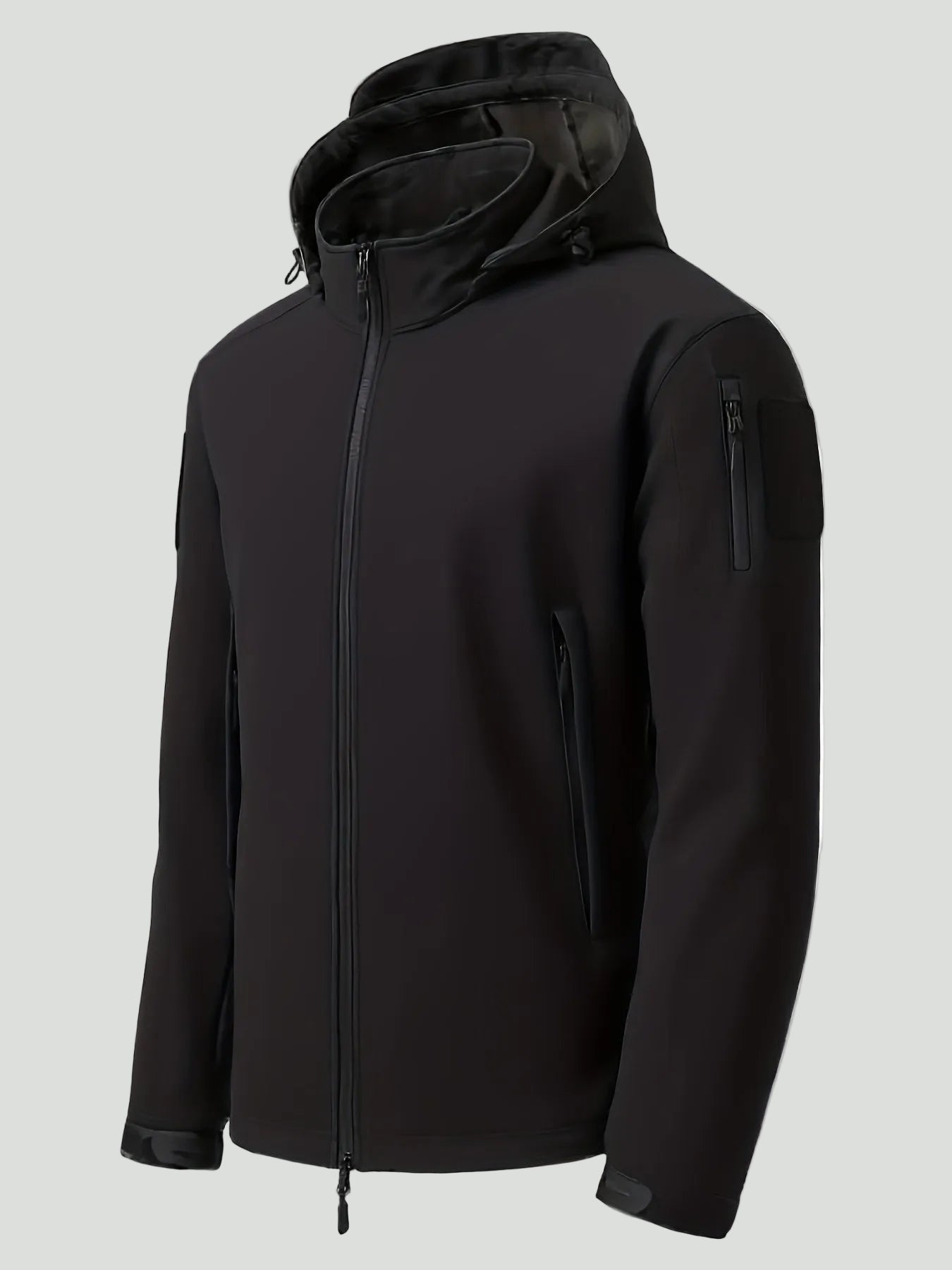 Men’s Camouflage Softshell Jacket – Hooded Outdoor Layer for Cold Weather Use – view 3