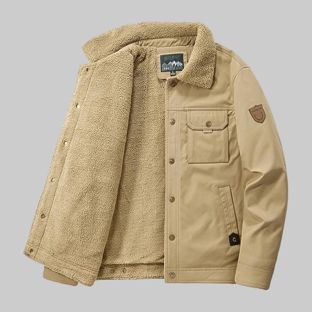 Men’s Insulated Outdoor Jacket – Lined Cargo Design – view 4