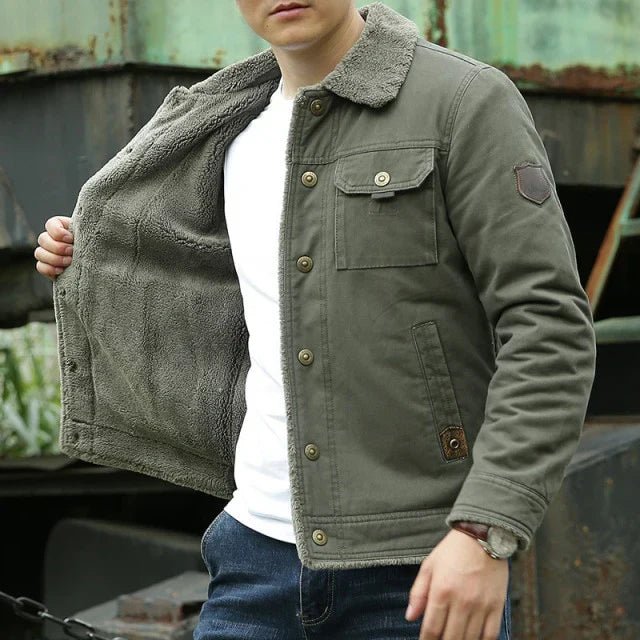 Men’s Insulated Outdoor Jacket – Lined Cargo Design – view 11