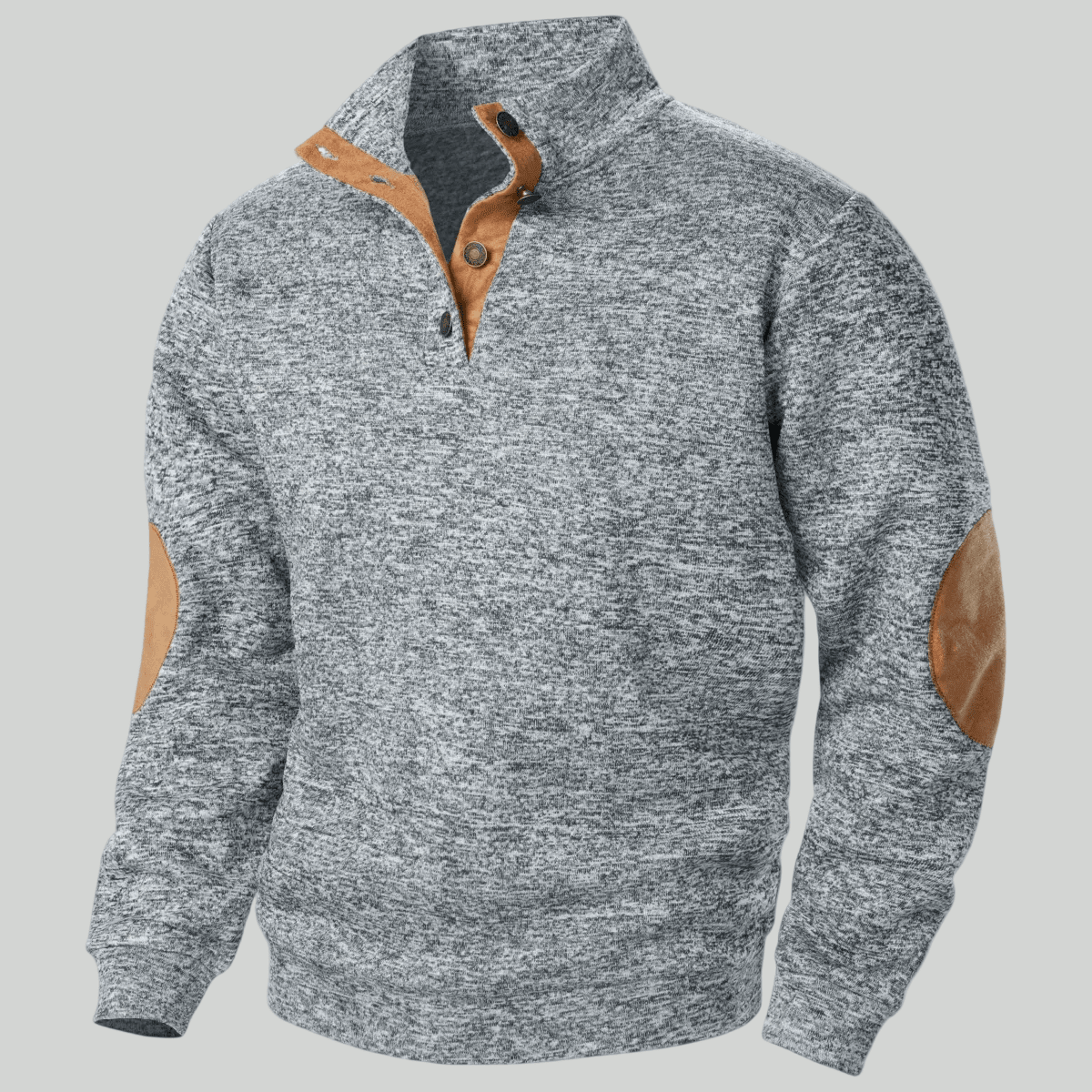 Men’s Knitted Outdoor Sweater – Stand Collar for Cold Weather Use – view 16