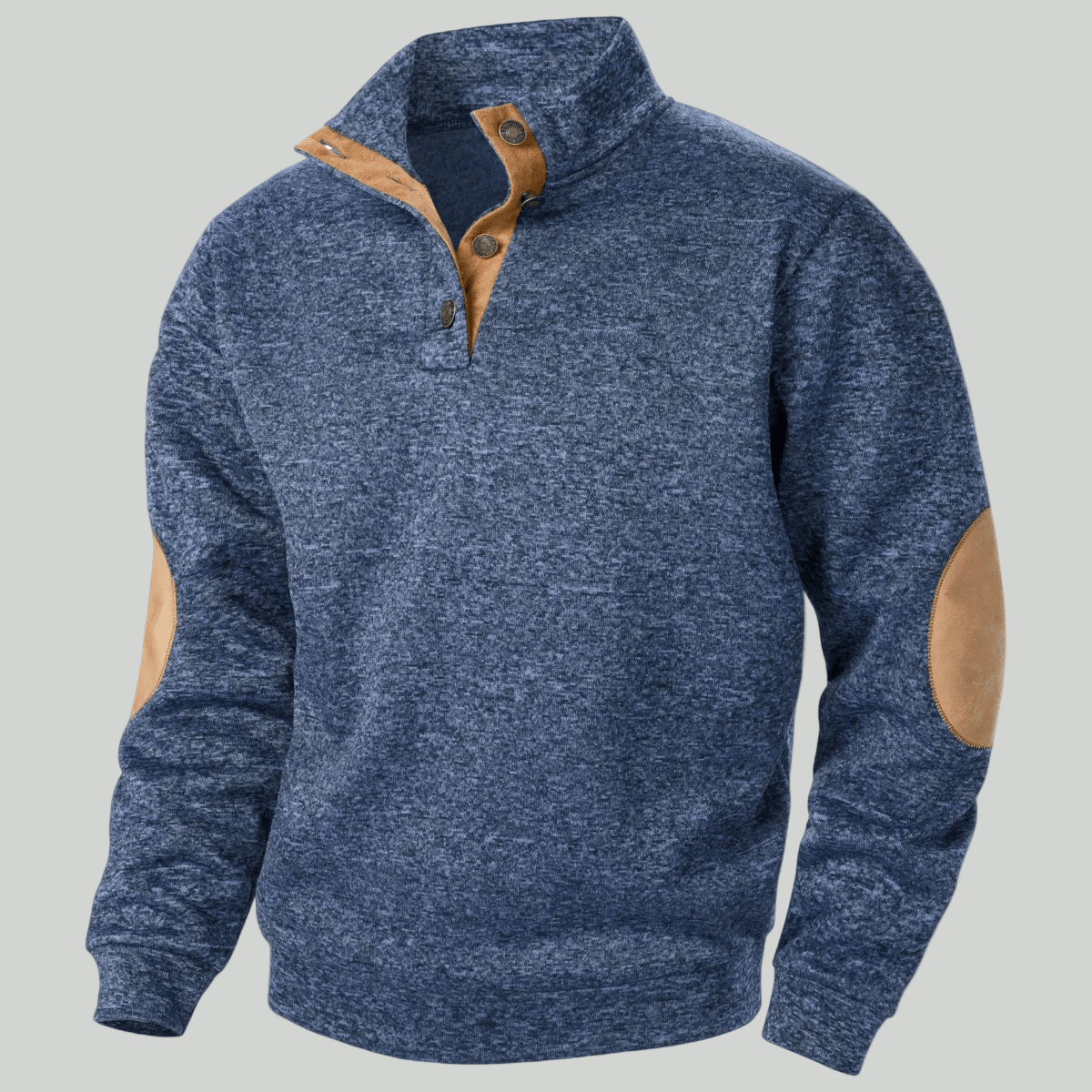 Men’s Knitted Outdoor Sweater – Stand Collar for Cold Weather Use – view 9