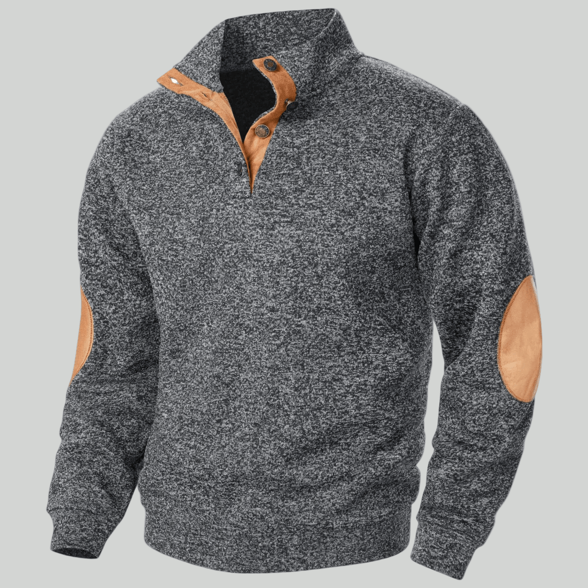 Men’s Knitted Outdoor Sweater – Stand Collar for Cold Weather Use – view 13