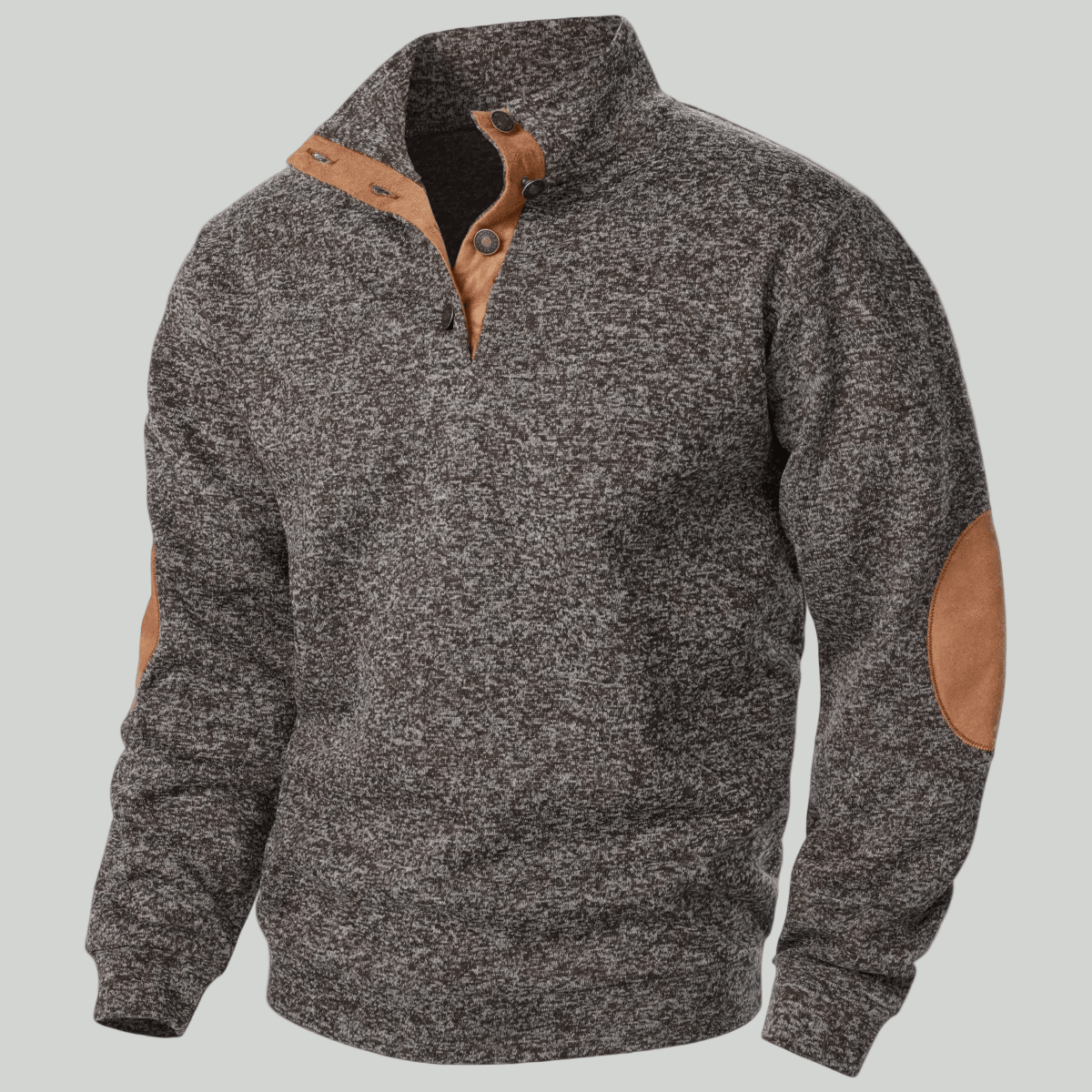 Men’s Knitted Outdoor Sweater – Stand Collar for Cold Weather Use – view 8