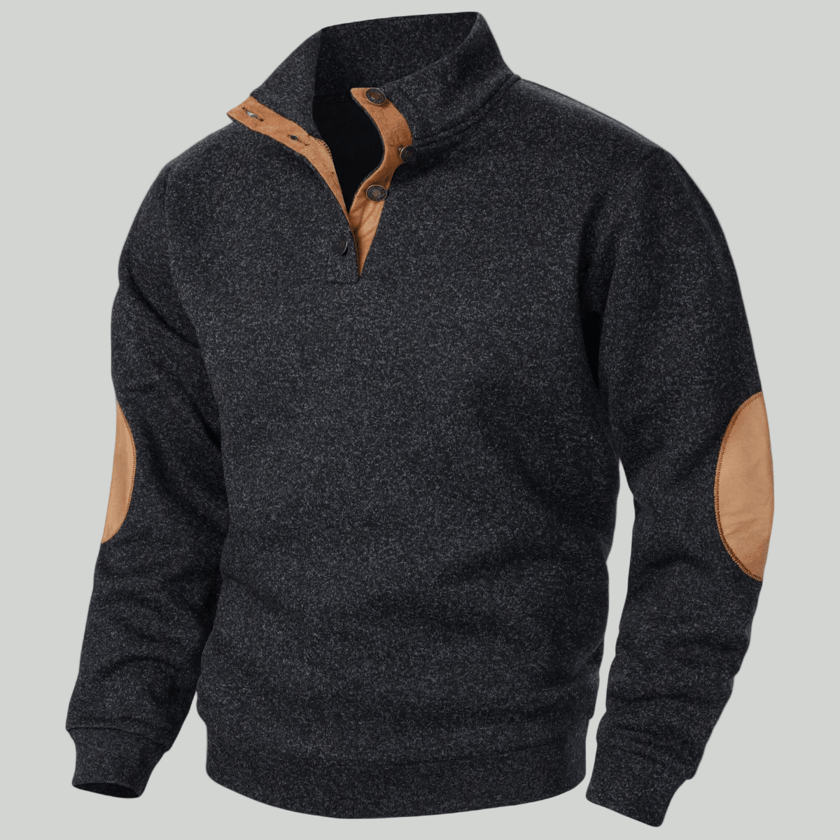 Men’s Knitted Outdoor Sweater – Stand Collar for Cold Weather Use – view 6