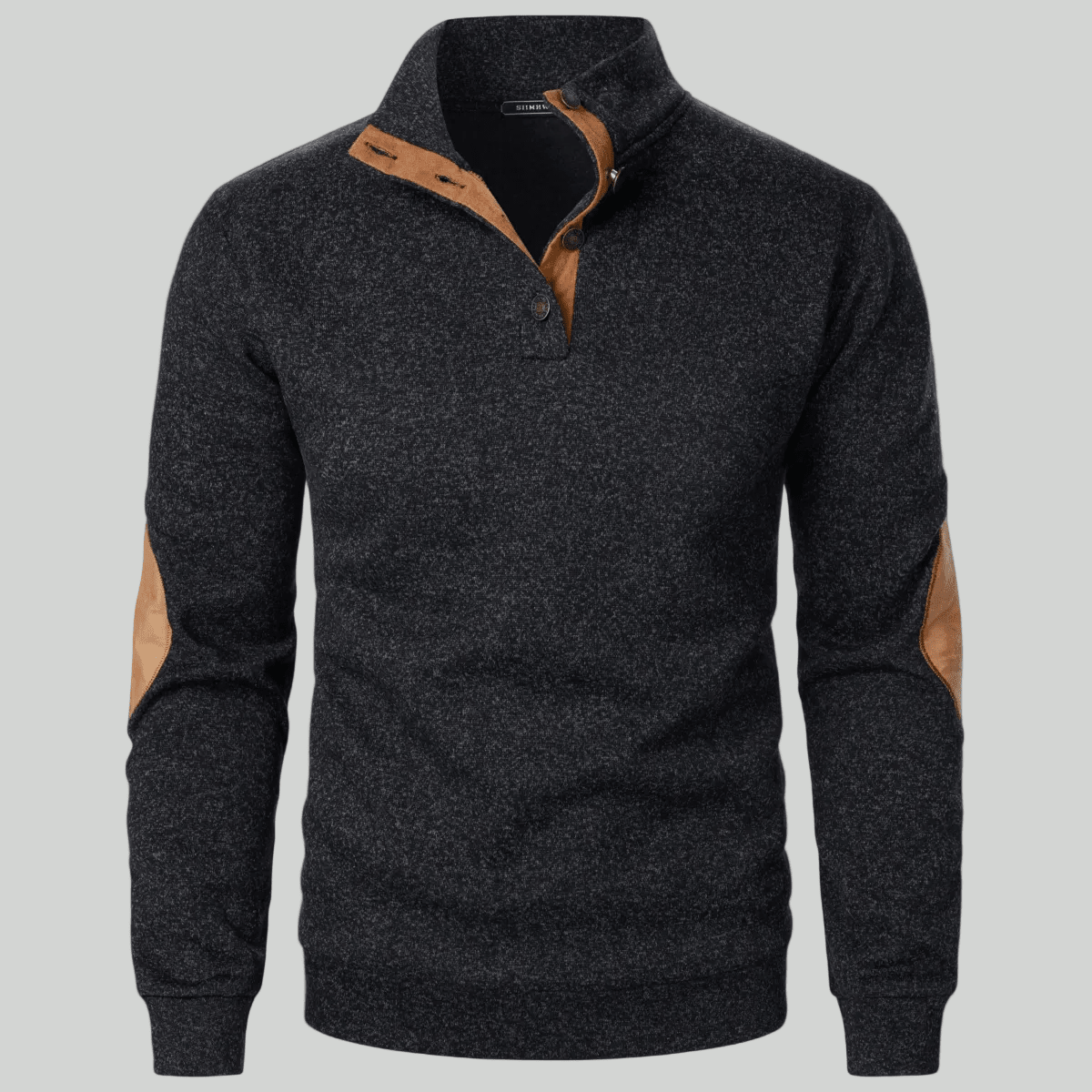 Men’s Knitted Outdoor Sweater – Stand Collar for Cold Weather Use – view 17