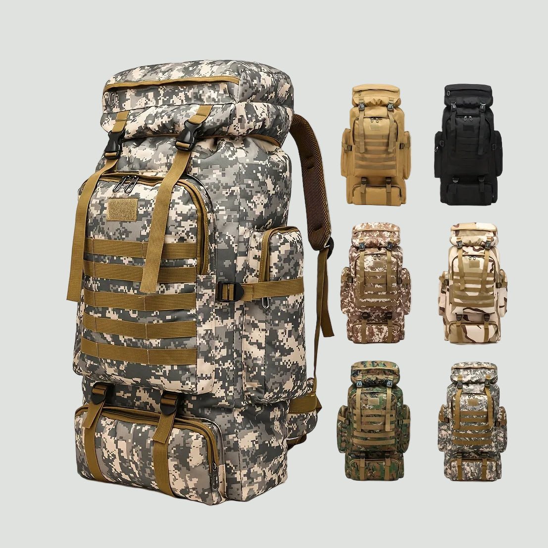 Outdoor hiking backpack – foldable drawstring backpack for camping and travel – view 2